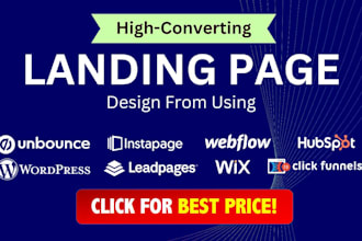 design landing page in unbounce, instapage and clickfunnels