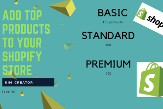 add products to your shopify store
