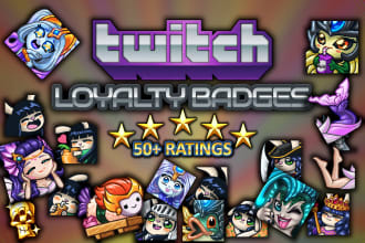 design twitch loyalty or cheer badges
