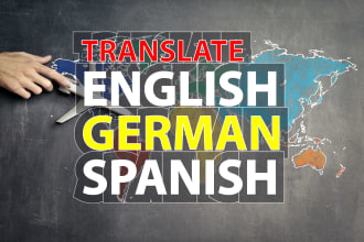 translate 1000 words between english, german and spanish