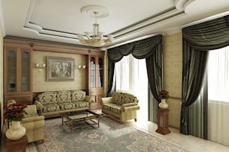 model and create  realistic rendering of your interior spaces