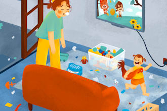 create a children book illustration, cartoon animals character or etc