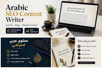 write professional arabic SEO articles for your website