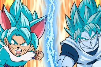 draw a custom illustration manga or anime character or page