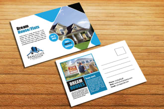design real estate postcard in 24 hours