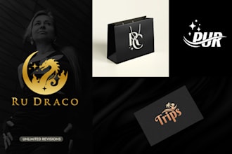 design modern elegant or feminine business logo and luxury branding kit