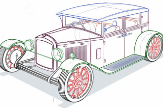 do a highly detailed graphic line art  and sketch