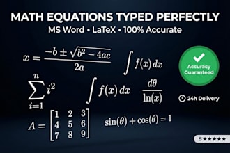 do professional math equation typing in ms word and latex