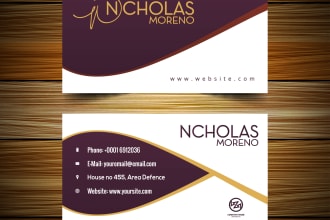 design a professional business card or stationary