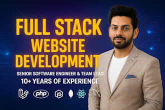 build or fix website, website development as full stack web developer