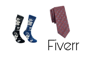 create beautiful socks and tie design pattern