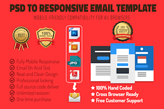 create responsive HTML email template
