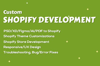 design, create, edit your shopify store