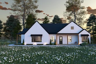 do exterior 3d modeling and rendering