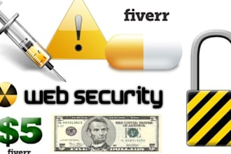 secure any website against hackers, SQL and code Injection, much more
