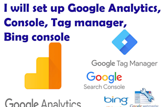 set up tracking optimization google analytics, consoles