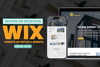design or redesign your wix website or landing page