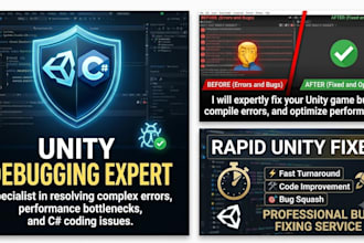 fix unity game bugs, errors, and optimize performance