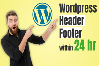 design a header,footer or banner for wordpress site