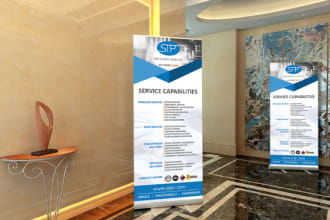 design roll up banner and signboard