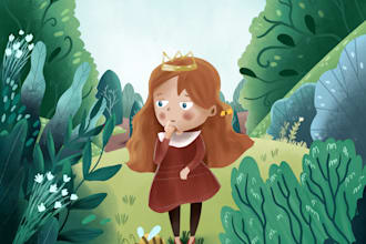 draw perfect and super cute childrens book illustration