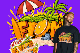create an awessome graffiti logo,tshirt, stickers designs