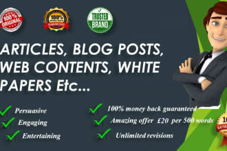 rewrite, edit or proofread  articles and website content