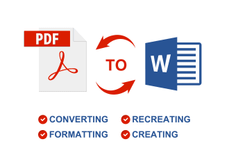 convert, recreate and format PDF to word