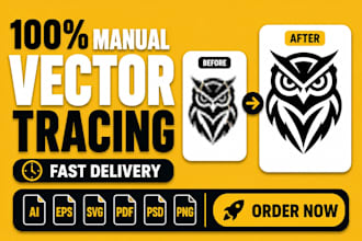 redraw, vectorize, trace, recreate your logo into vector