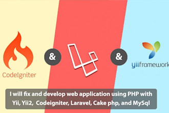fix and develop websites using PHP, yii, and laravel