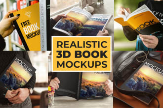 create beautiful 3d book cover mock up