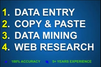 do web research data entry valid contact and email finding
