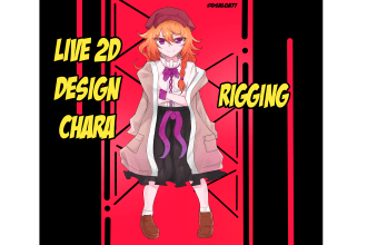 design a professional live2d model for rig vtuber