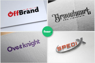 design attractive minimalist logo with modern and clean font