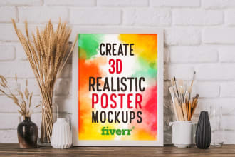 create amazing poster frame mock up