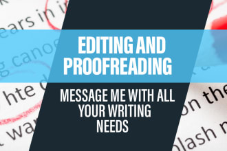 proofread and edit text for books, articles, speeches, poems