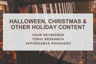 create halloween, christmas, and other holiday content