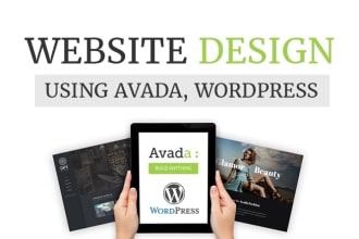 design professional website using avada, wordpress