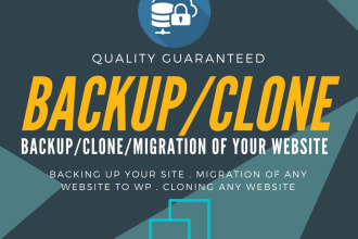 do any website clone , migration or create backup