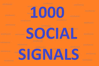 1000 social signals seo 150 google plus 500 facebook share 350 linkedin share