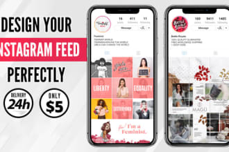 design your instagram posts, and make your feed professional in 24 hours or less