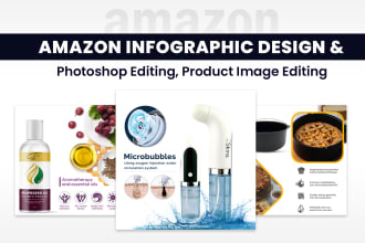 do amazon infographic design, photoshop editing