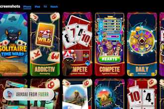 design game screenshots for app store and play store