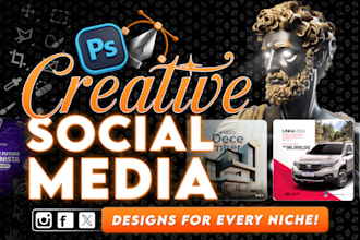 design facebook, instagram posts, ad creatives, carousel