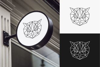design polygonal or geometric animal logo