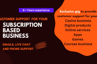 customer service email and chat support for your subscription business