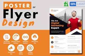 design modernize marketing flyer and poster