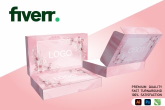 do product packaging design, box design, mailer box, subscription box and 3d