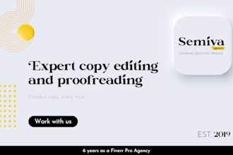 deliver expert copy editing for impactful communication