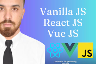 do javascript , react js , vue js programming